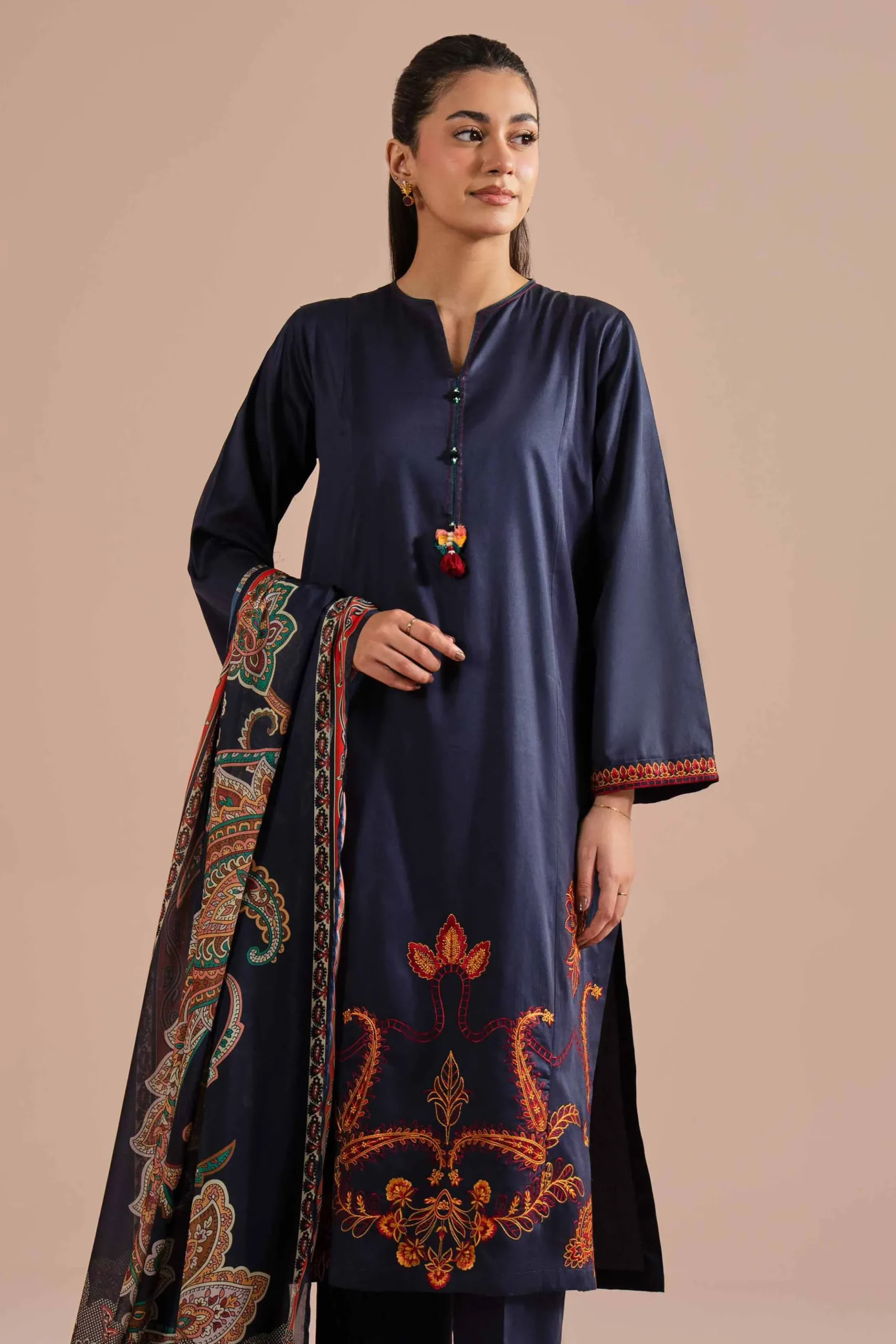 3 Piece - Embroidered Suit - PE26-65