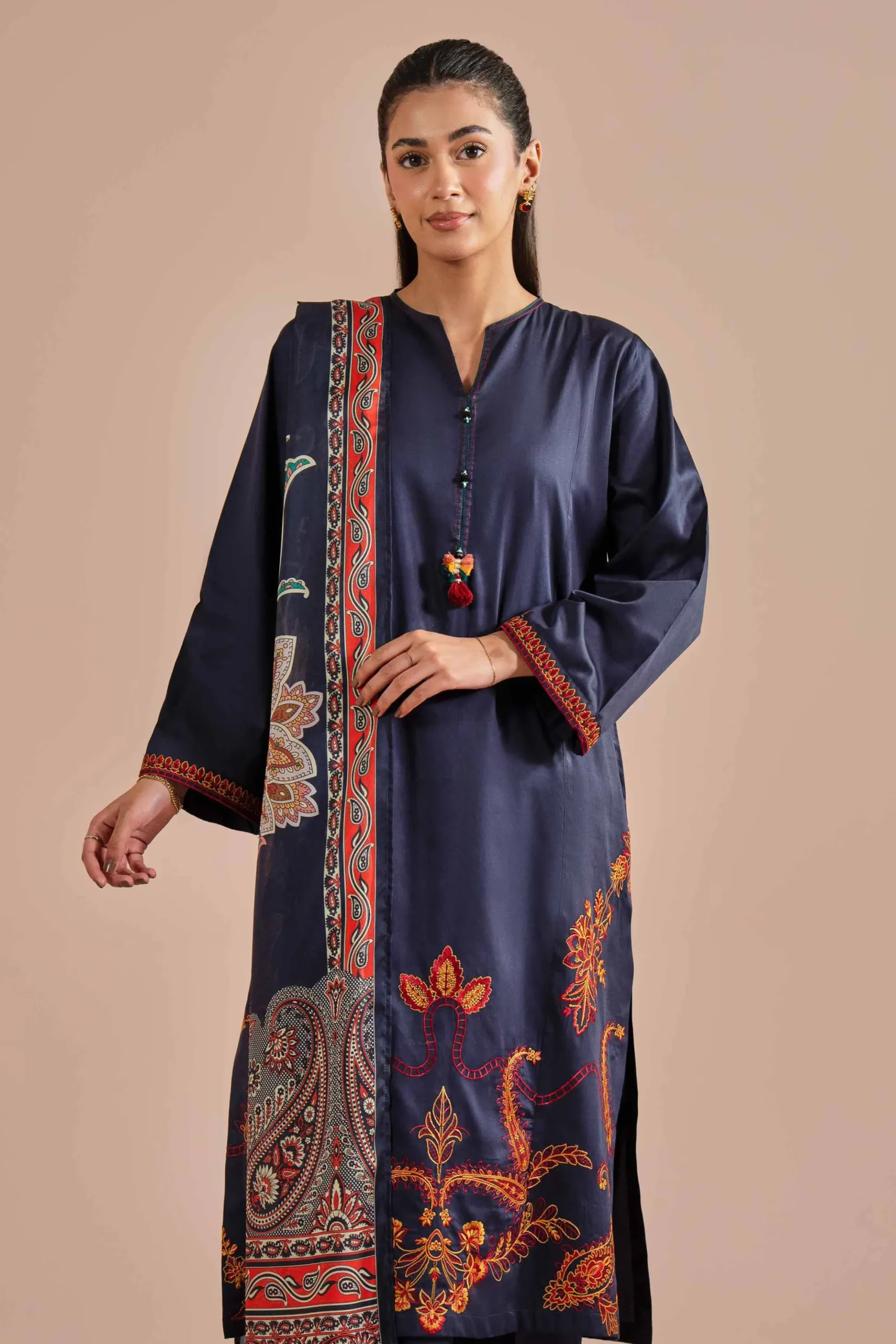 3 Piece - Embroidered Suit - PE26-65