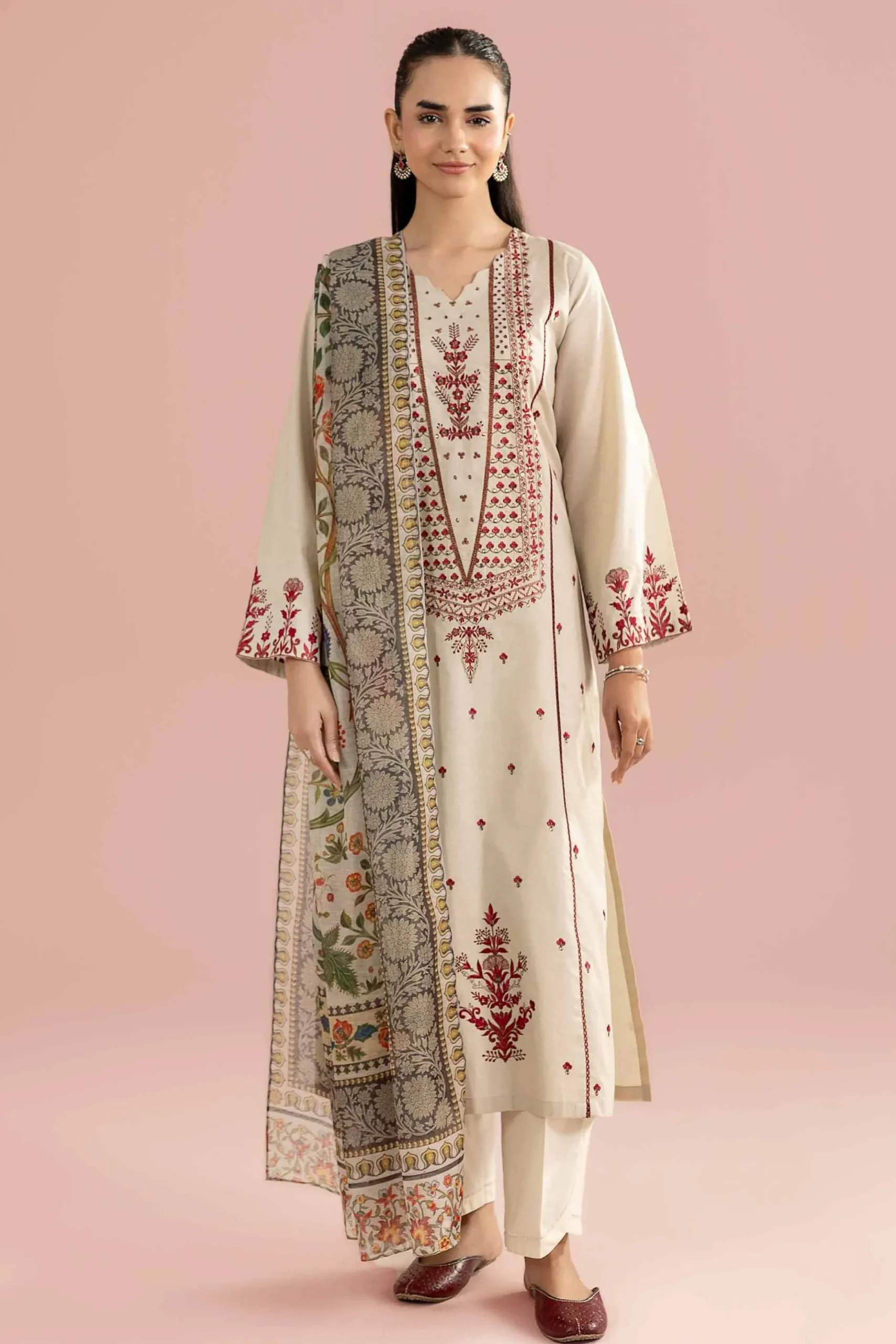 2 Piece - Embroidered Suit - PE26-146
