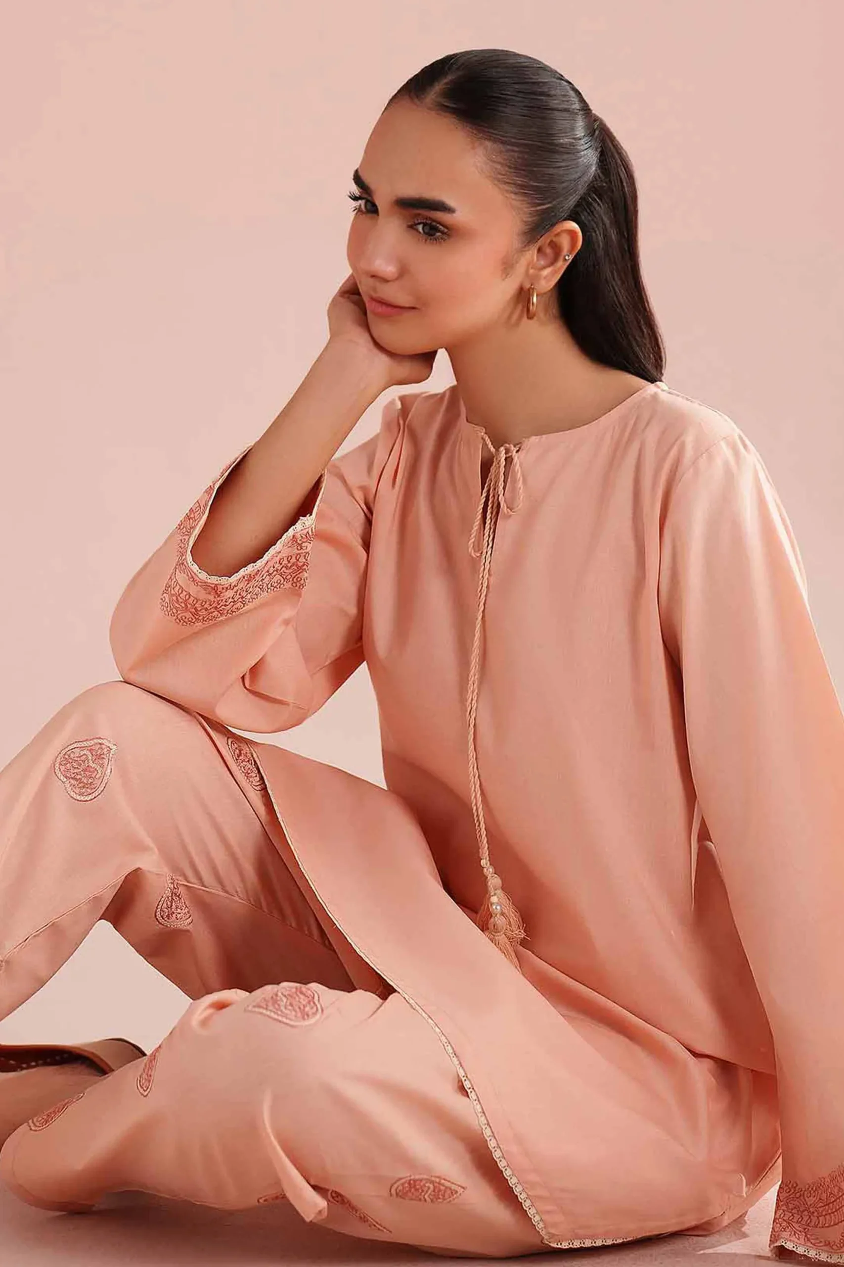 2 Piece - Embroidered Suit - PE26-150