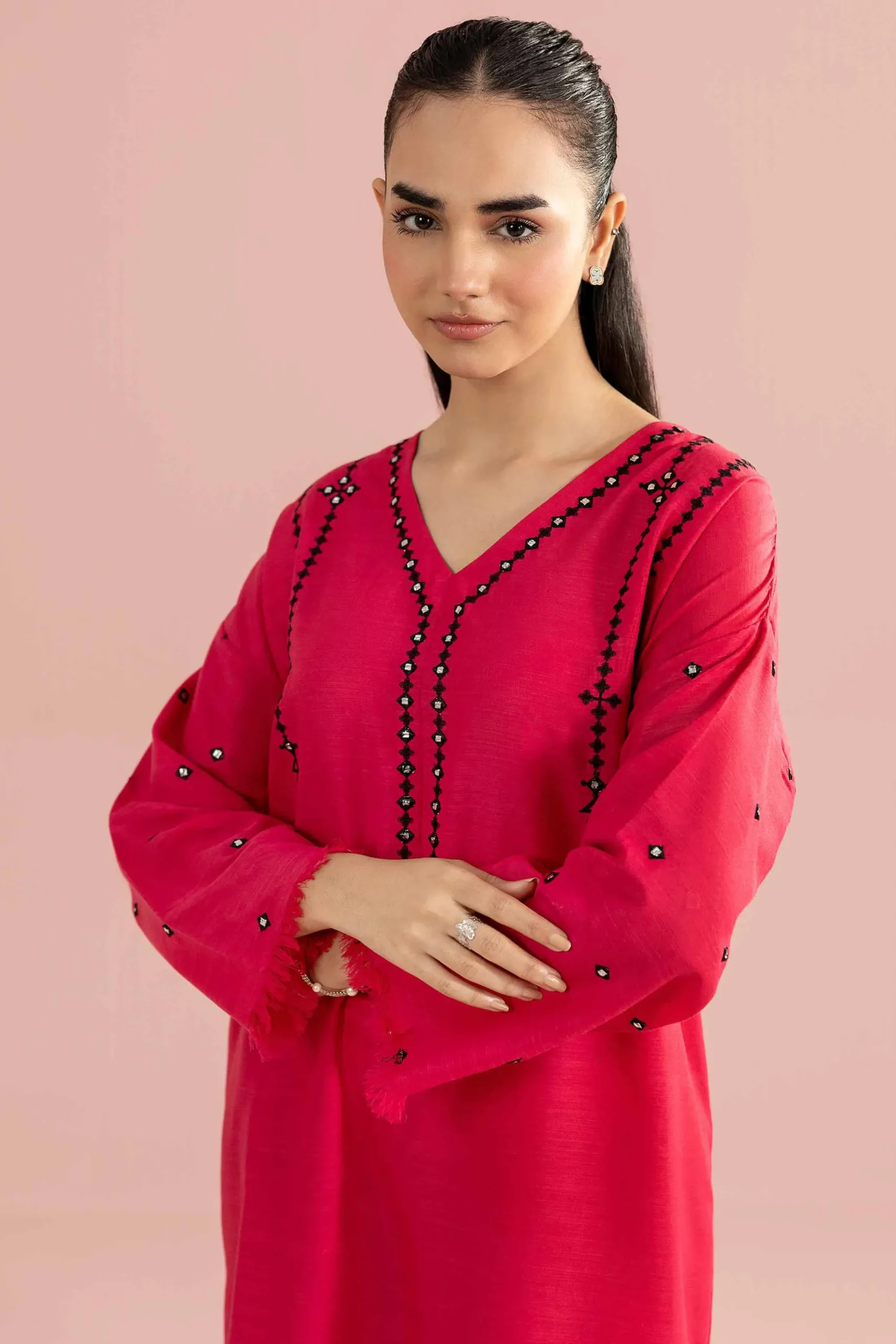 2 Piece - Embroidered Suit - PE26-163