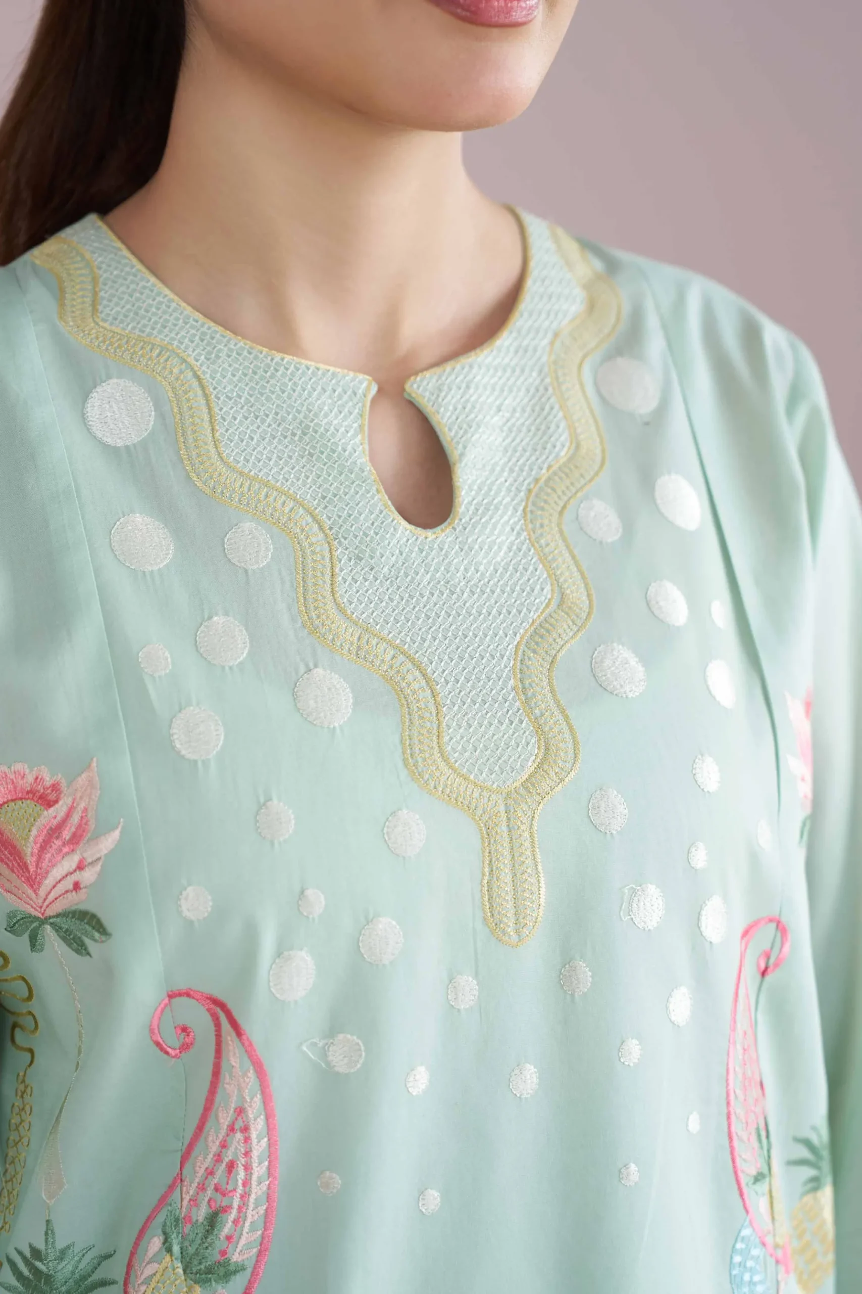 2 Piece - Embroidered Suit - PE26-235