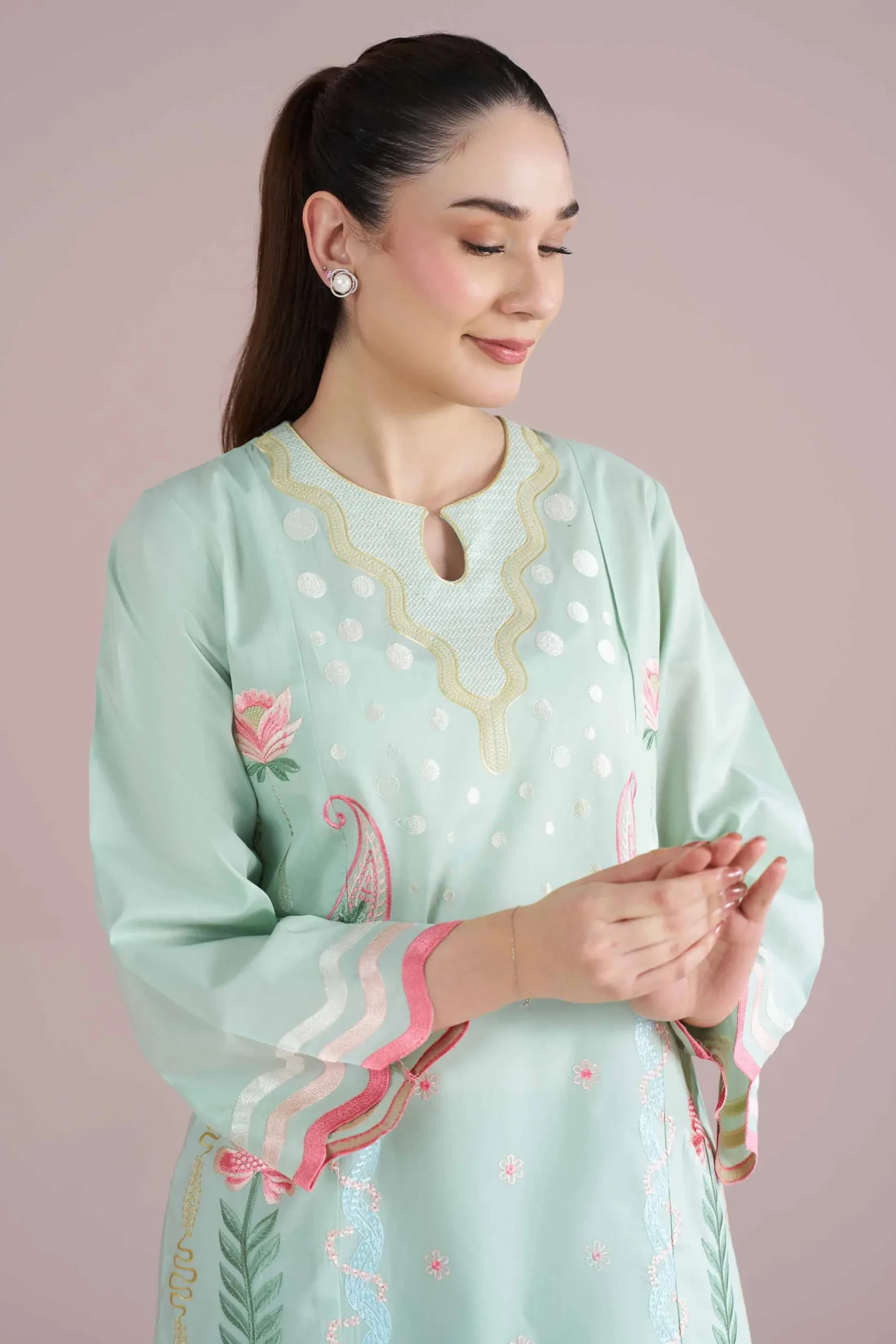 2 Piece - Embroidered Suit - PE26-235