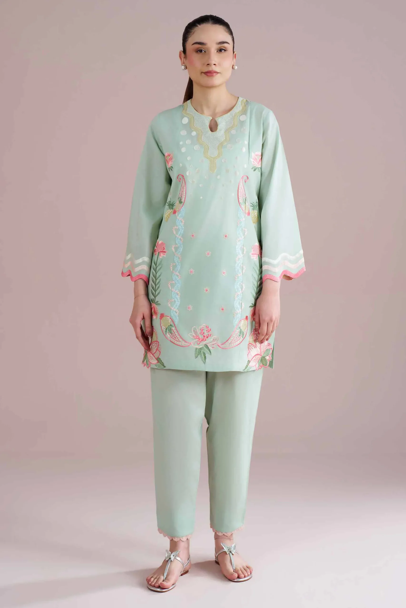 2 Piece - Embroidered Suit - PE26-235