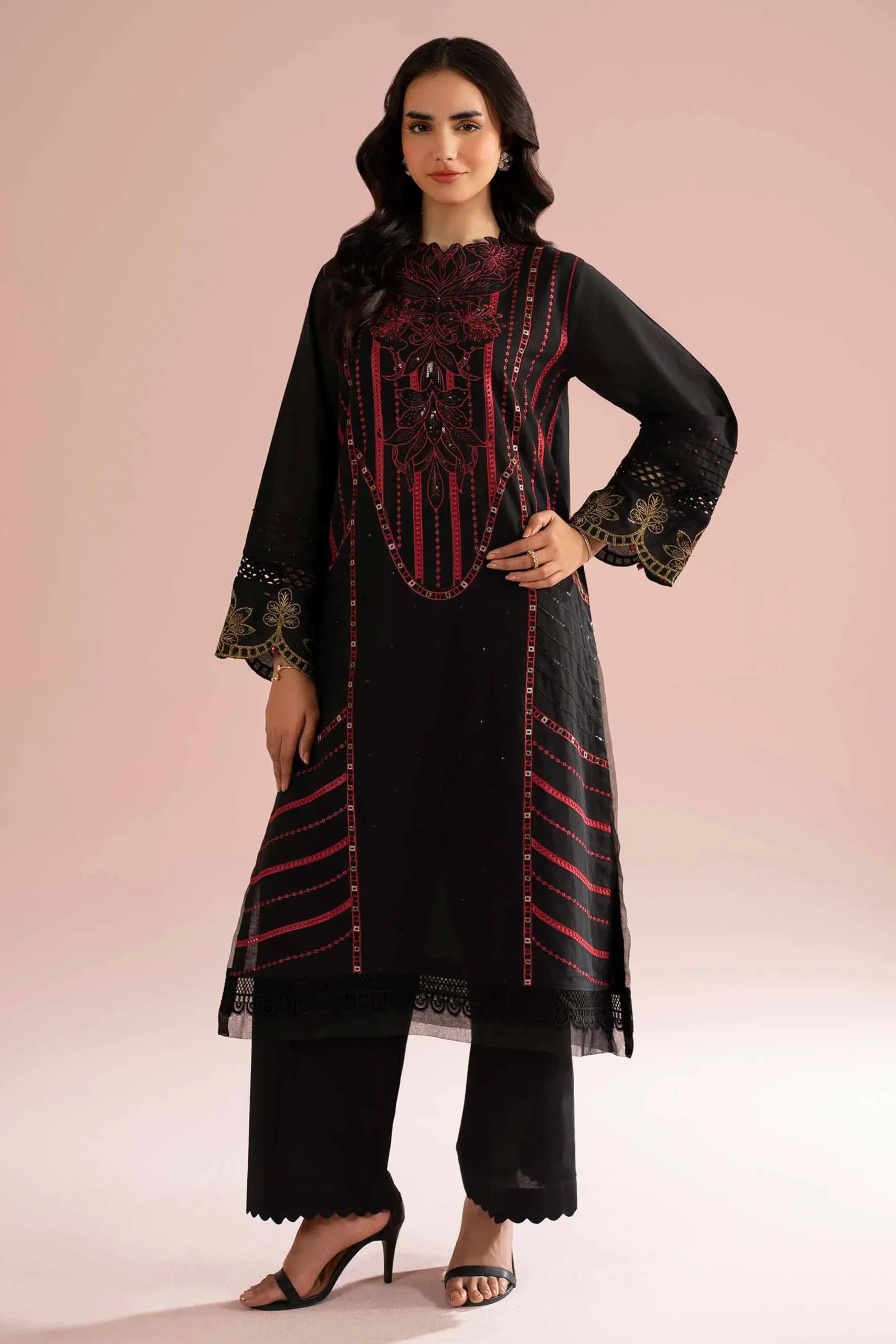 2 Piece - Embroidered Suit - PE26-53