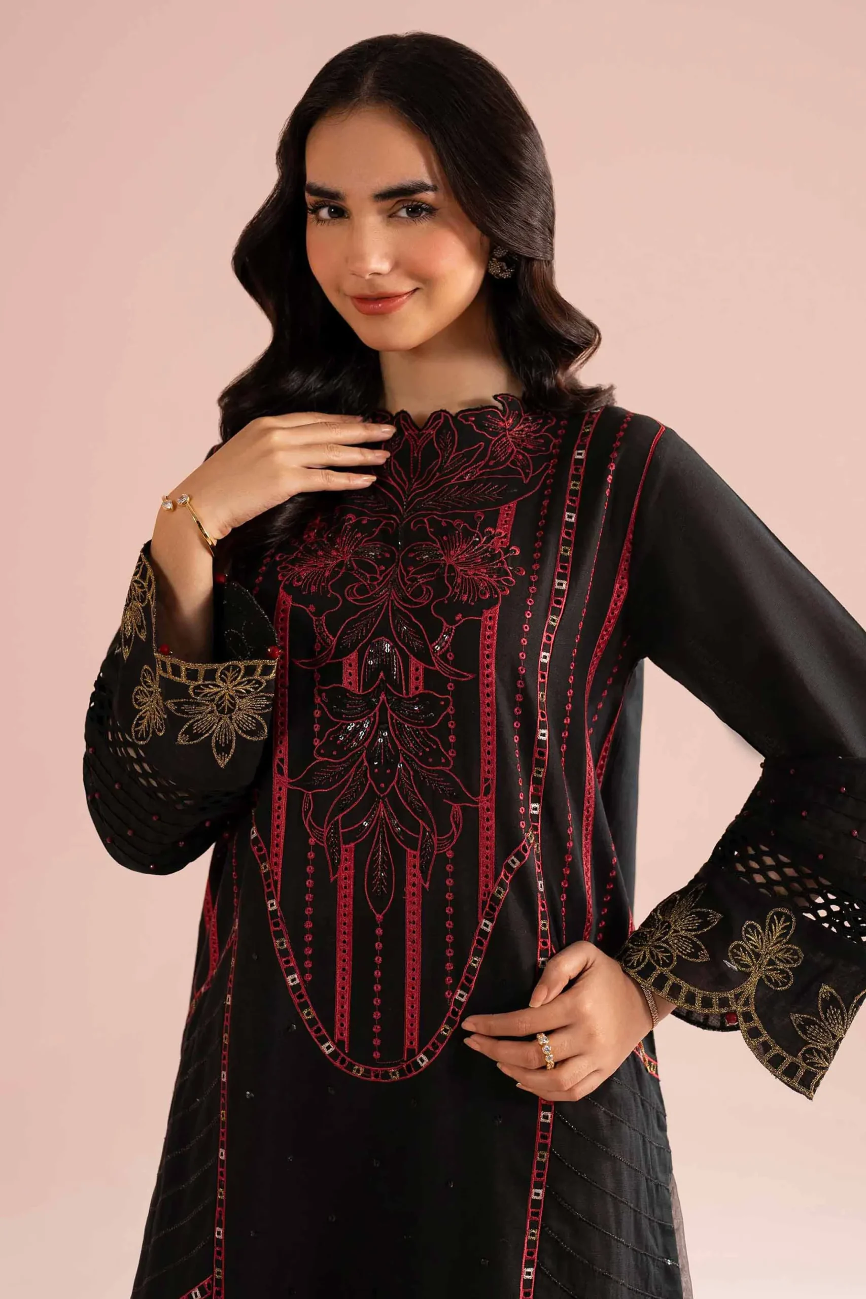 2 Piece - Embroidered Suit - PE26-53