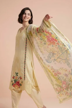 3 Piece - Embroidered Suit - PE26-318