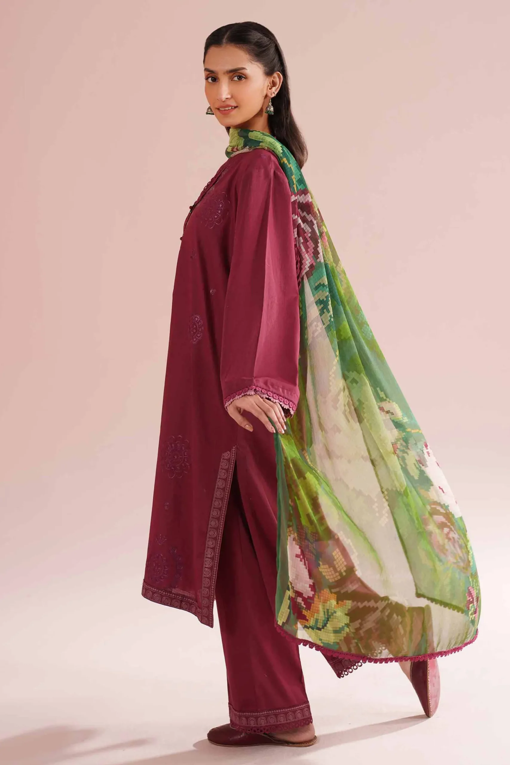 3 Piece - Embroidered Suit - PE26-66