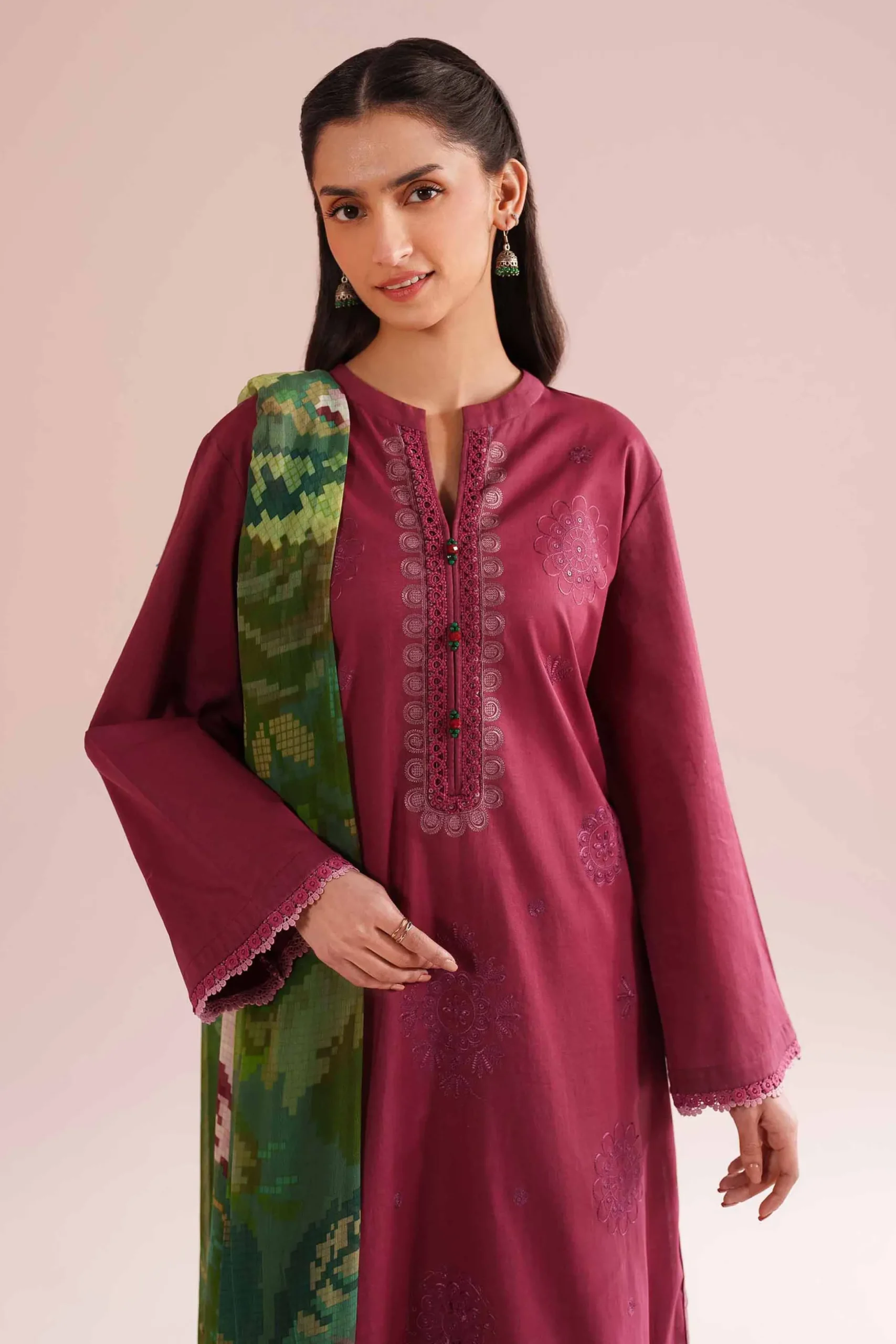 3 Piece - Embroidered Suit - PE26-66
