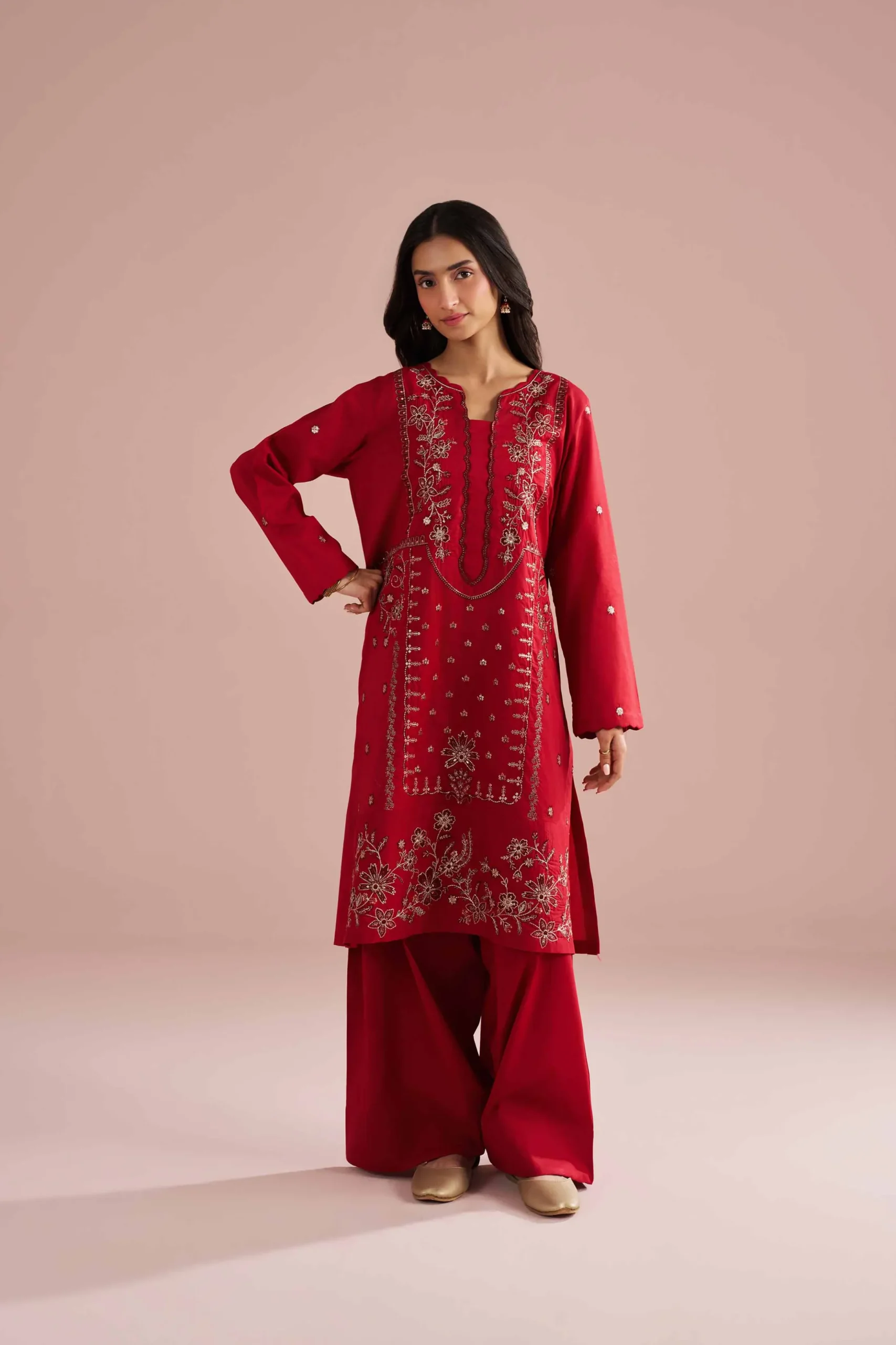 2 Piece - Embroidered Suit - PE26-237