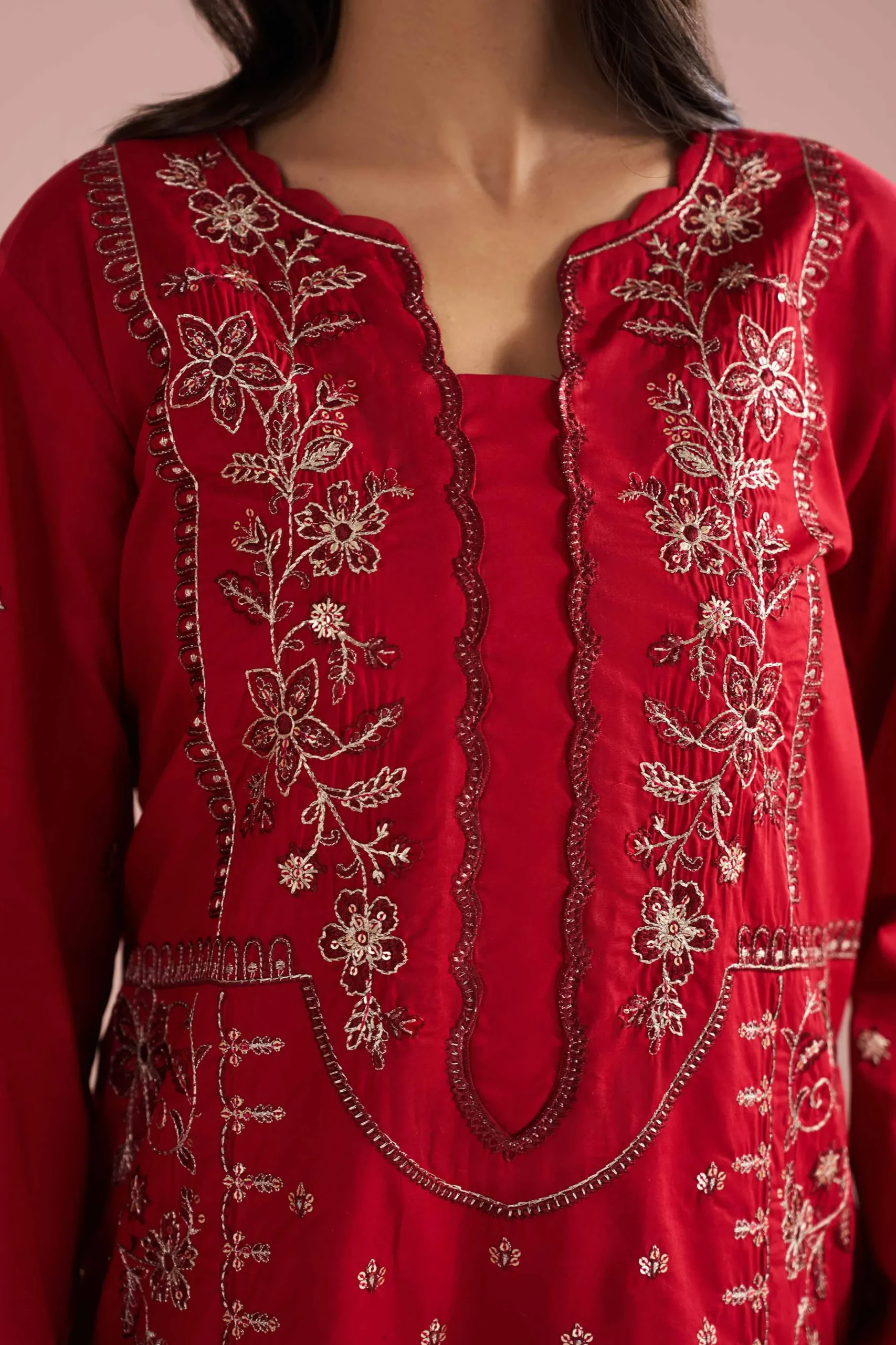 2 Piece - Embroidered Suit - PE26-237