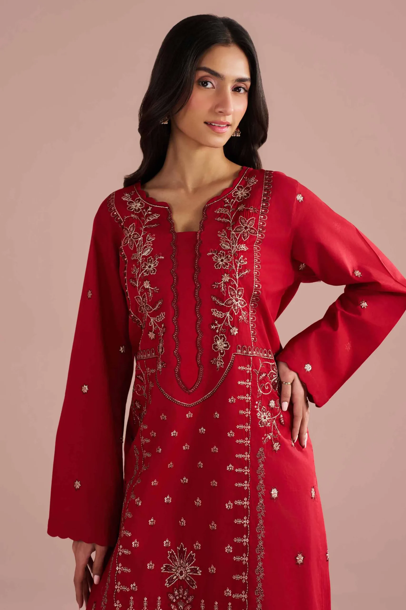 2 Piece - Embroidered Suit - PE26-237