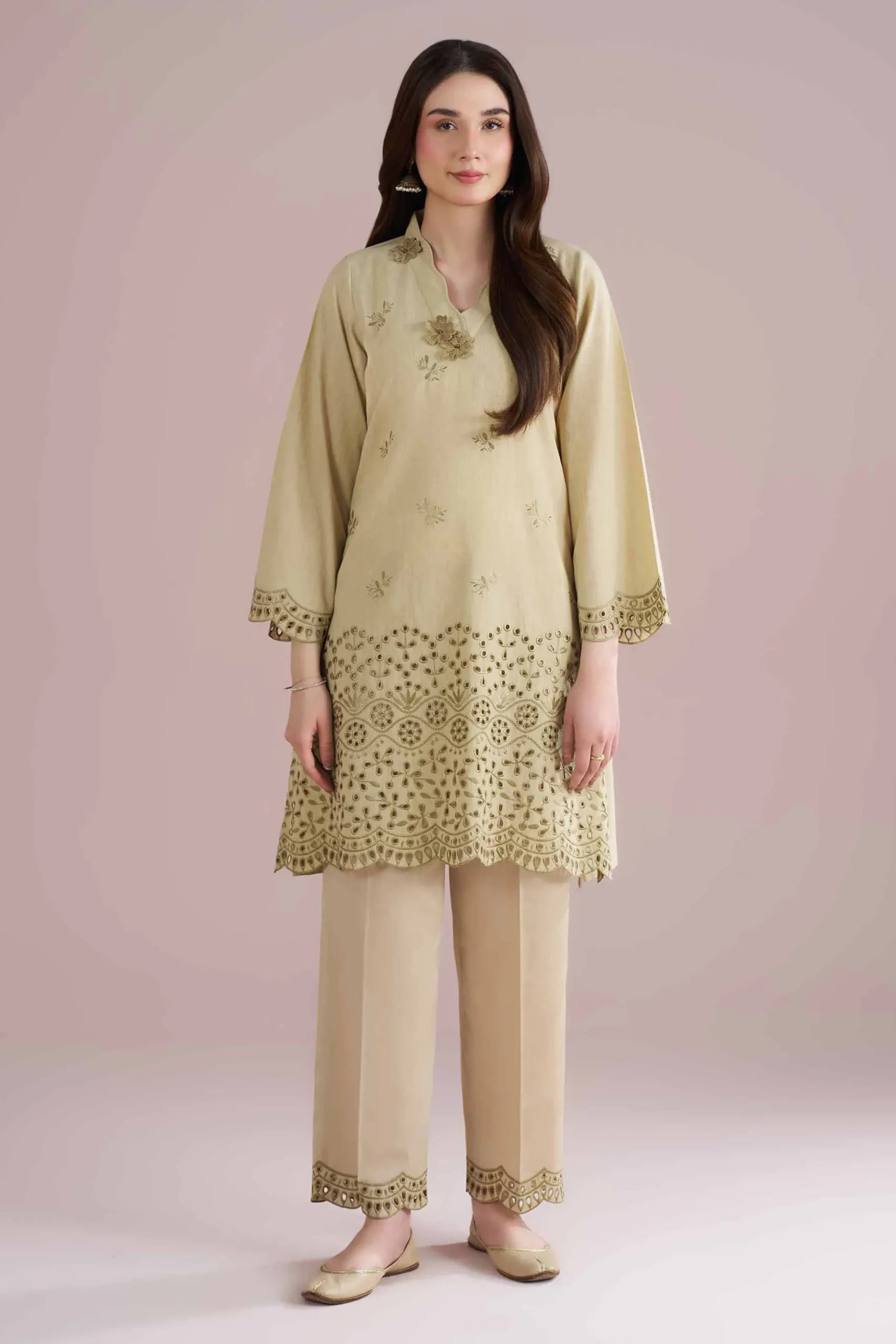 2 Piece - Embroidered Suit - PE26-233