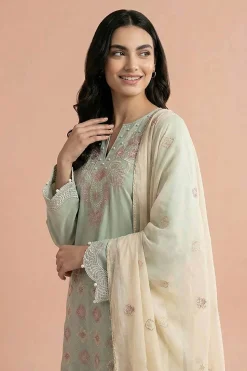 3 Piece - Embroidered Suit - PE26-298