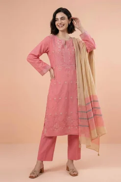 3 Piece - Embroidered Suit - PE26-312