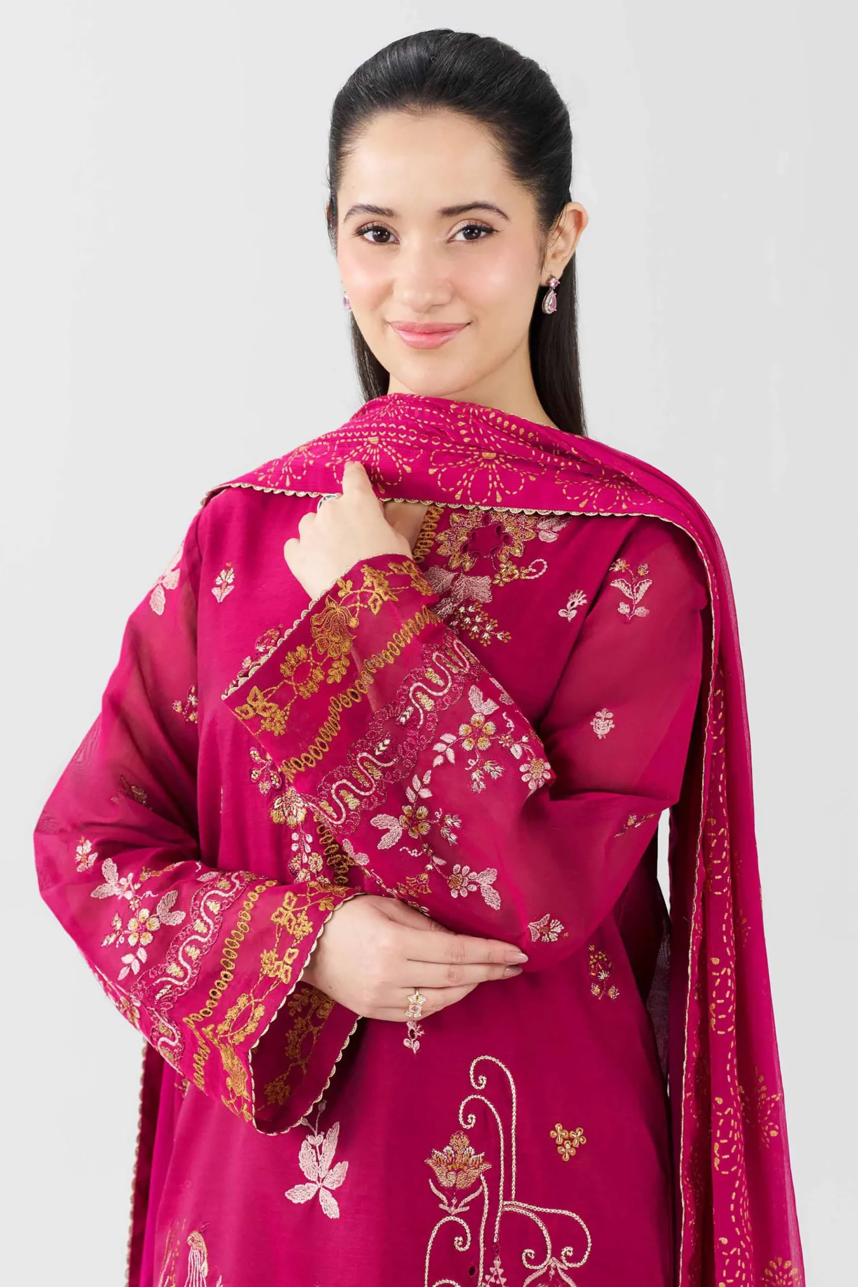 3 Piece - Embroidered Suit - PFE26-34