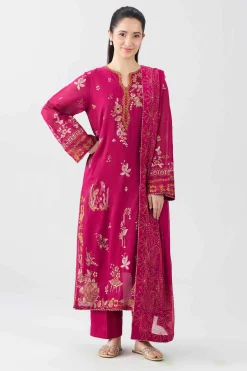 3 Piece - Embroidered Suit - PFE26-34