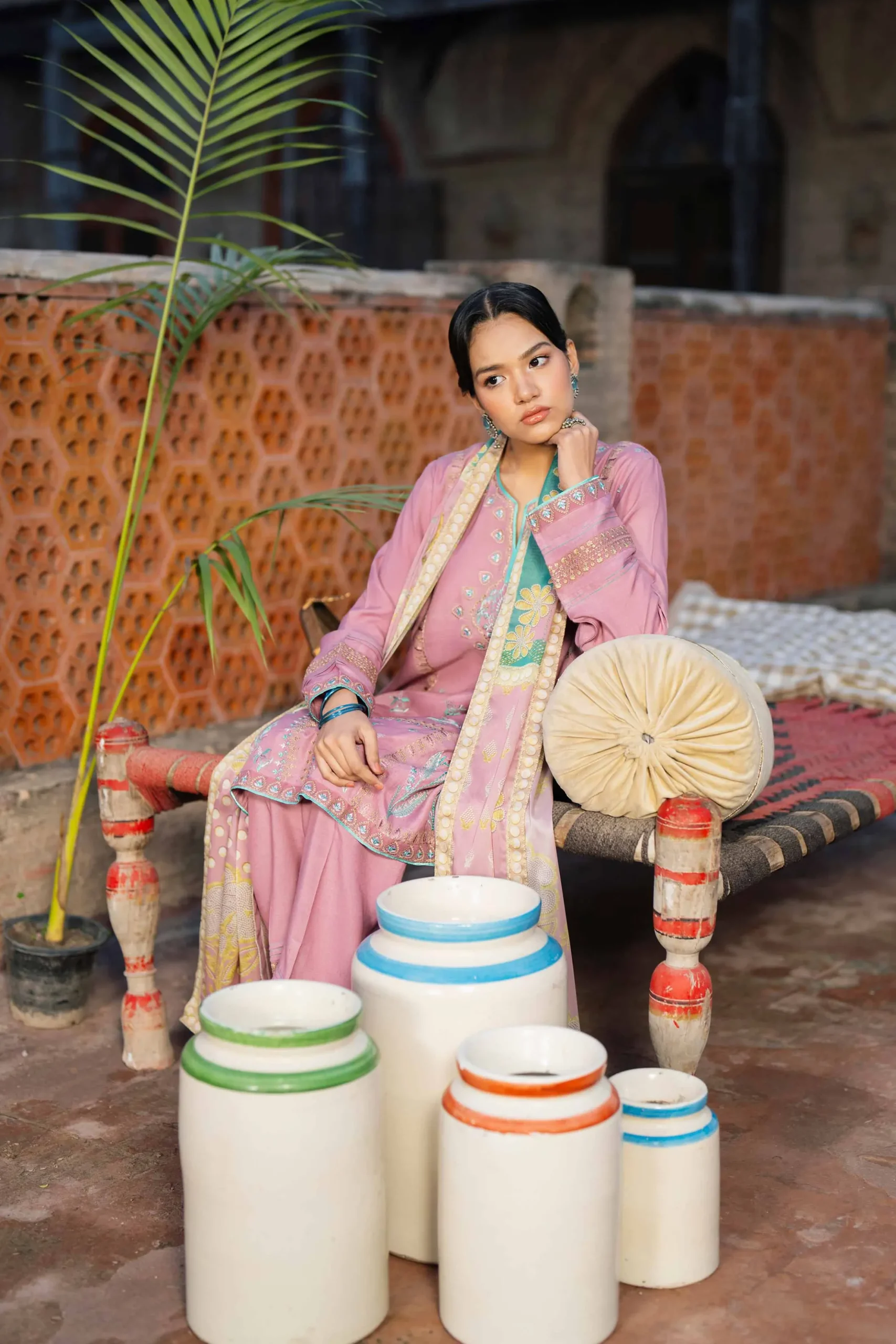 3 Piece - Embroidered Suit - PFE26-01