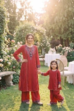 2 Piece - Embroidered Suit - PMD26-12 D