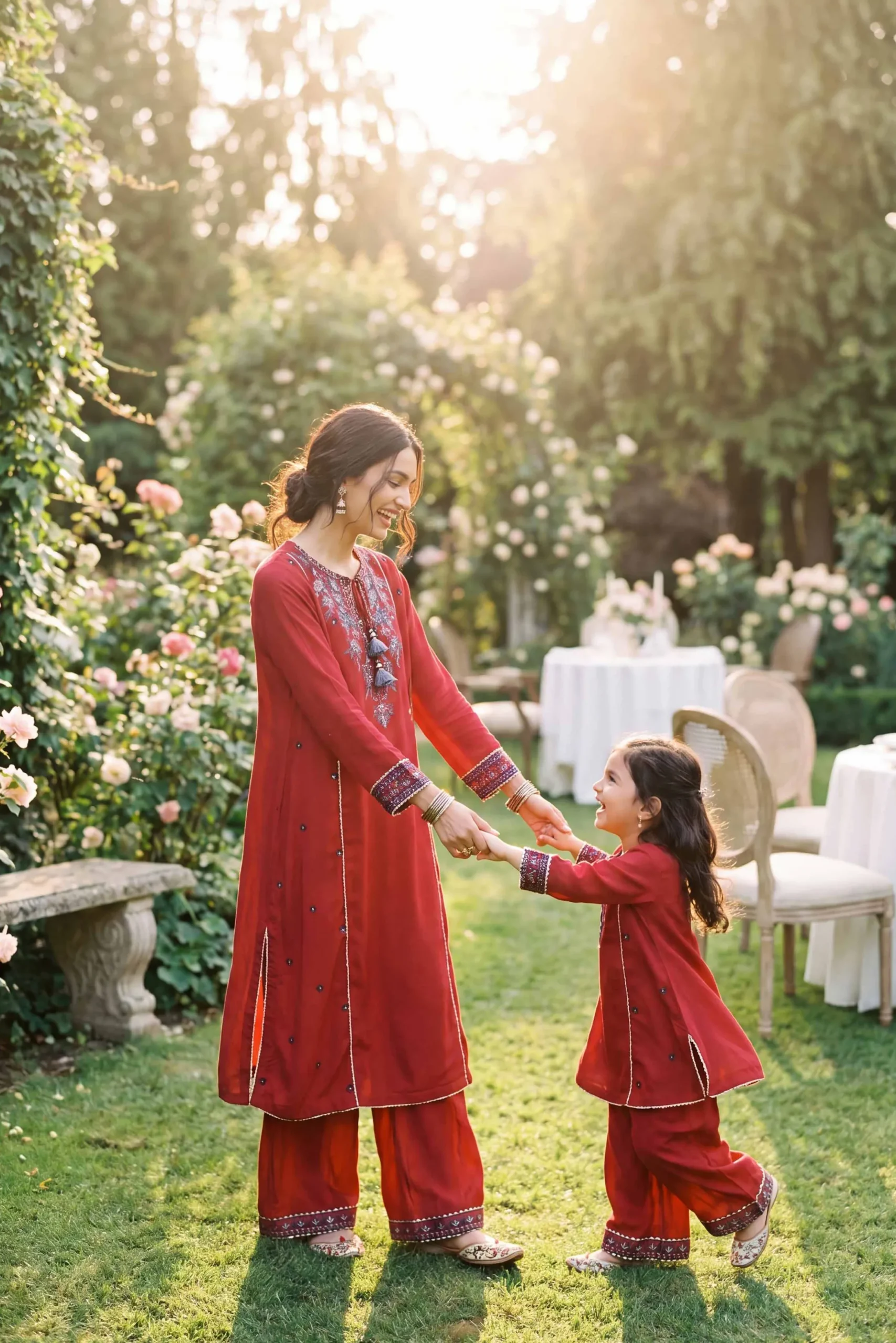 2 Piece - Embroidered Suit - PMD26-12 D