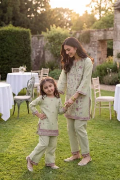 2 Piece - Embroidered Suit - PMD26-17 D