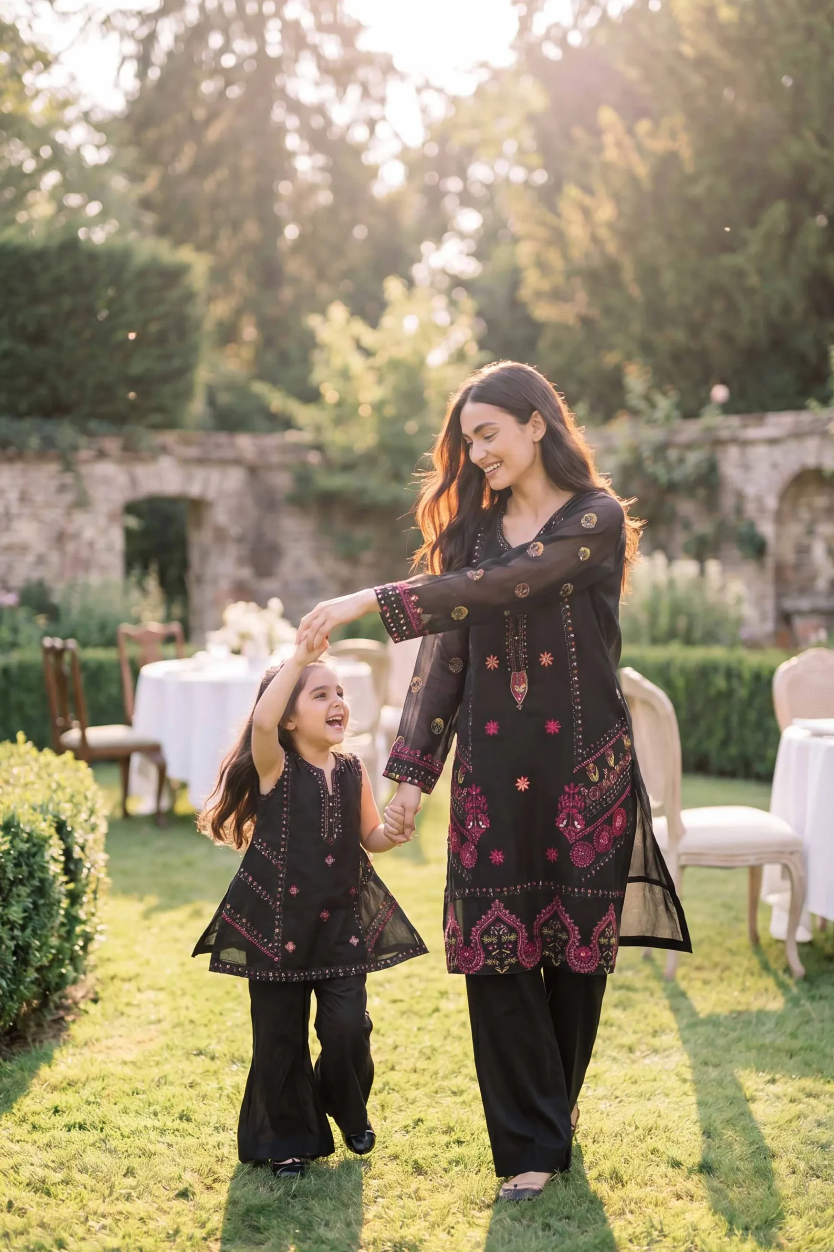 2 Piece - Embroidered Suit - PMD26-19 M