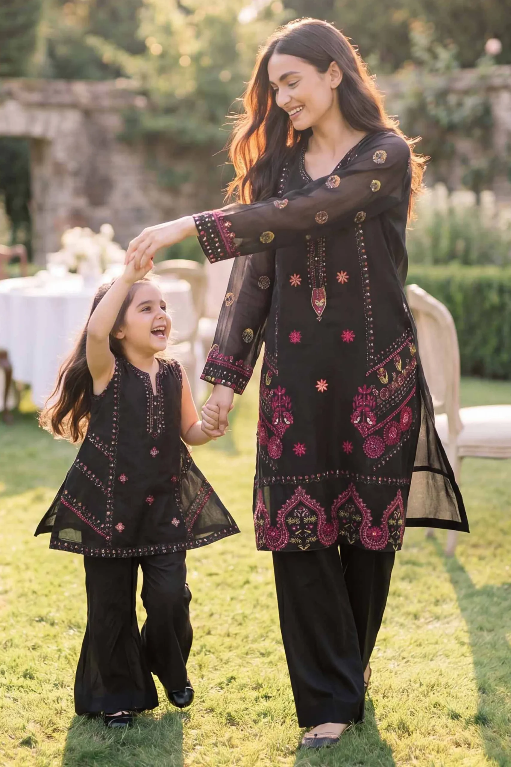2 Piece - Embroidered Suit - PMD26-19 M