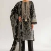 3 Piece - Flatbed Paste Embroidered Suit - 42501666