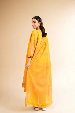 3 Piece - Flatbed Paste Embroidered Suit - 42501661