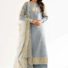 3 Piece - Paste Printed Embroidered Suit - 42501858