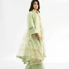 3 Piece - Paste Printed Embroidered Suit - 42501853