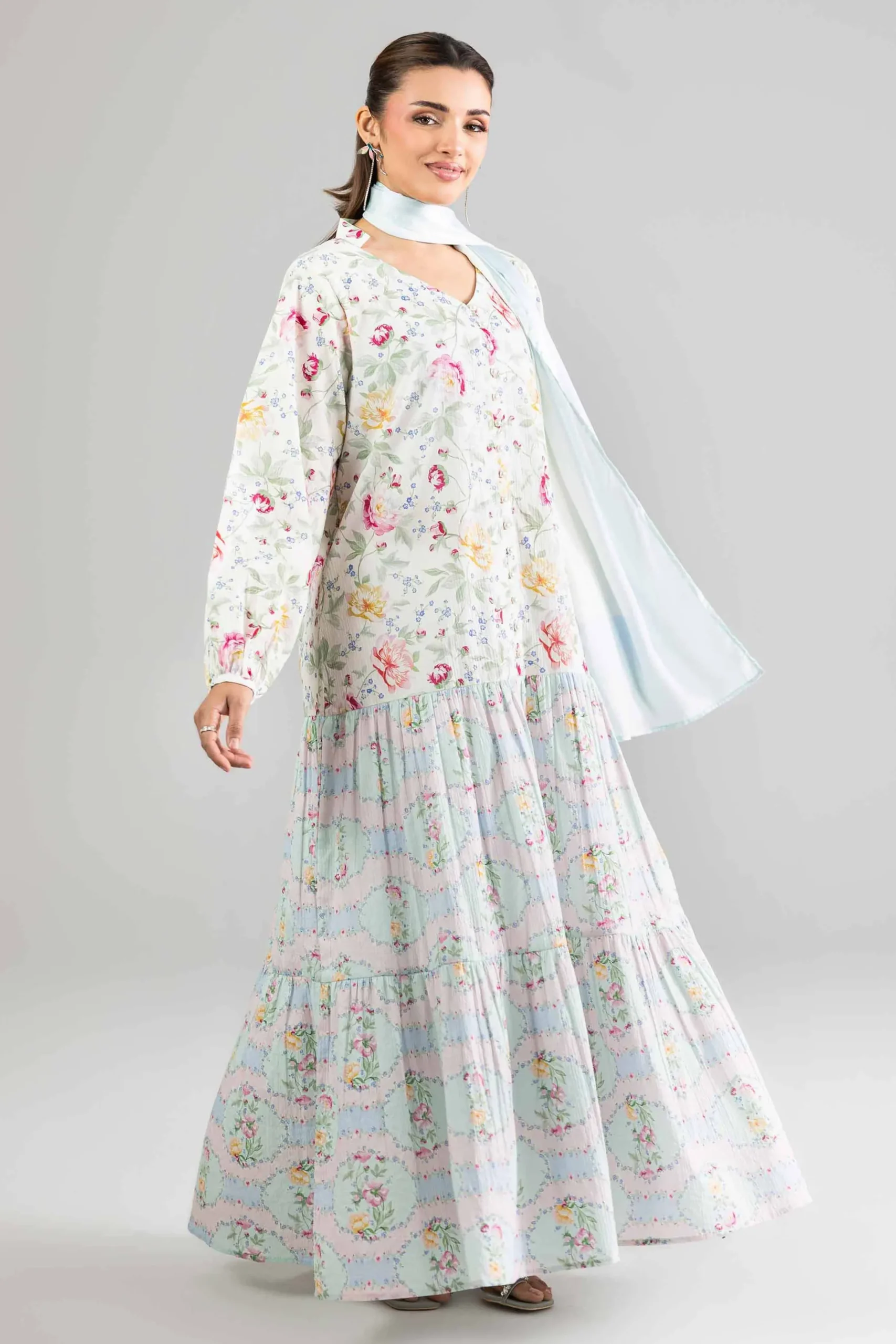 2 Piece - Printed Dress - FE26-24