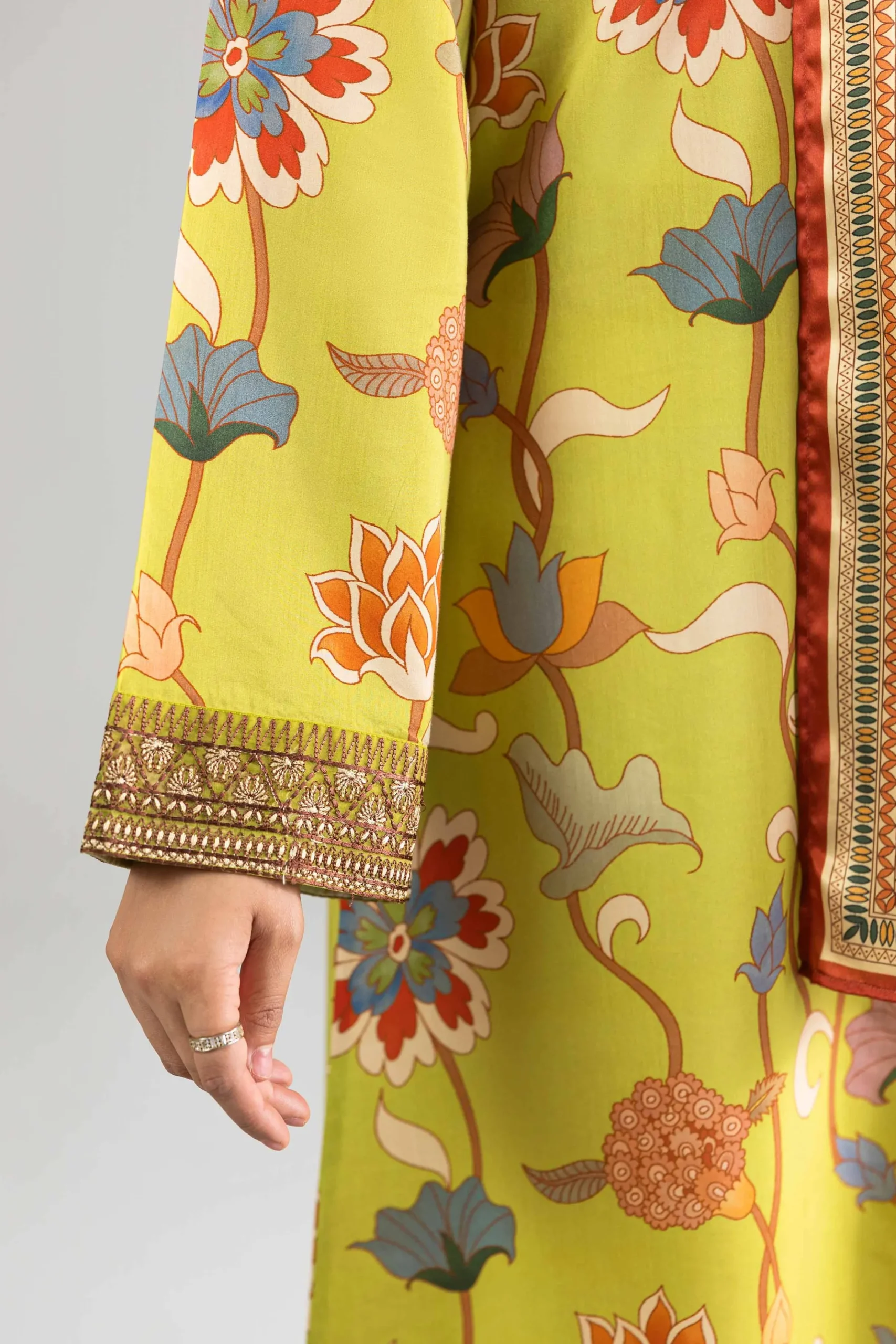 2 Piece - Printed Embroidered Dress - FE26-69