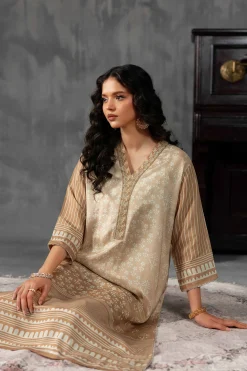 2 Piece - Printed Embroidered Suit - KFE26-62