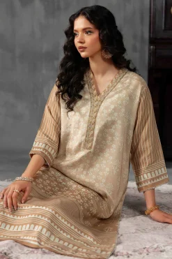 2 Piece - Printed Embroidered Suit - KFE26-62