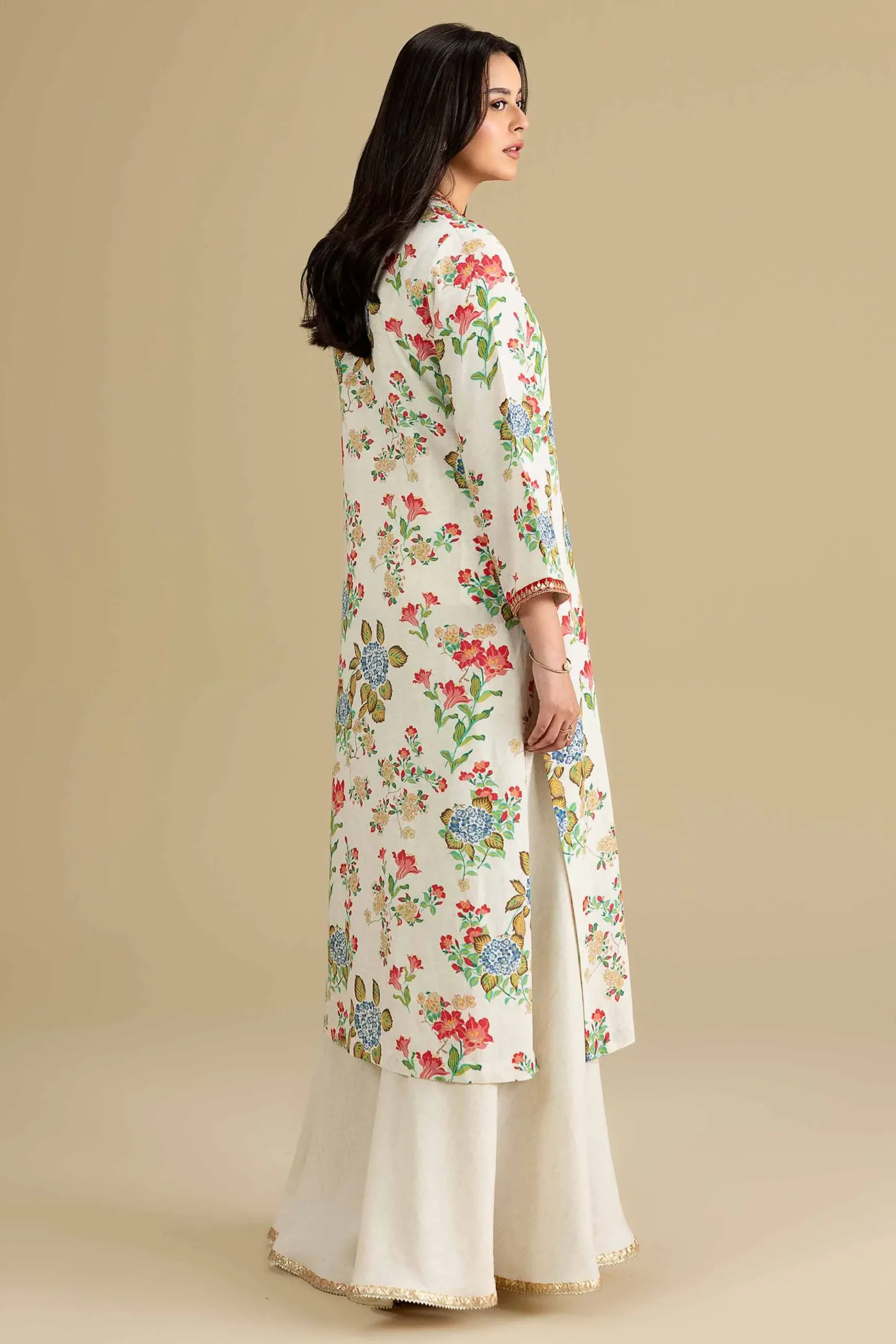 2 Piece - Printed Embroidered Suit - KFE26-209