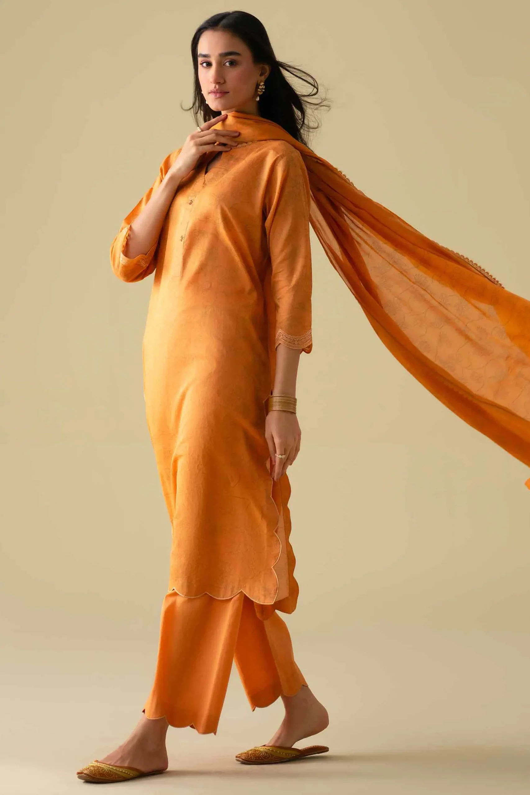 3 Piece - Printed Embroidered Suit - KFE26-115