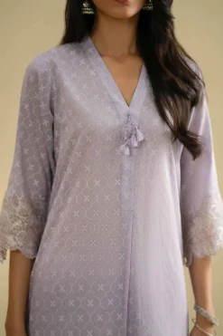 2 Piece - Printed Embroidered Suit - KFE26-28