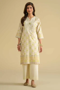 2 Piece - Printed Embroidered Suit - KFE26-63