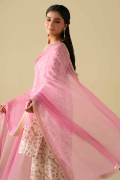 3 Piece - Printed Embroidered Suit - KFE26-117