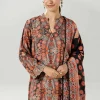 3 Piece - Printed Embroidered Suit - 42519603