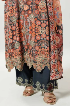3 Piece - Printed Embroidered Suit - 42519603