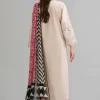 3 Piece - Printed Embroidered Suit - 42619949