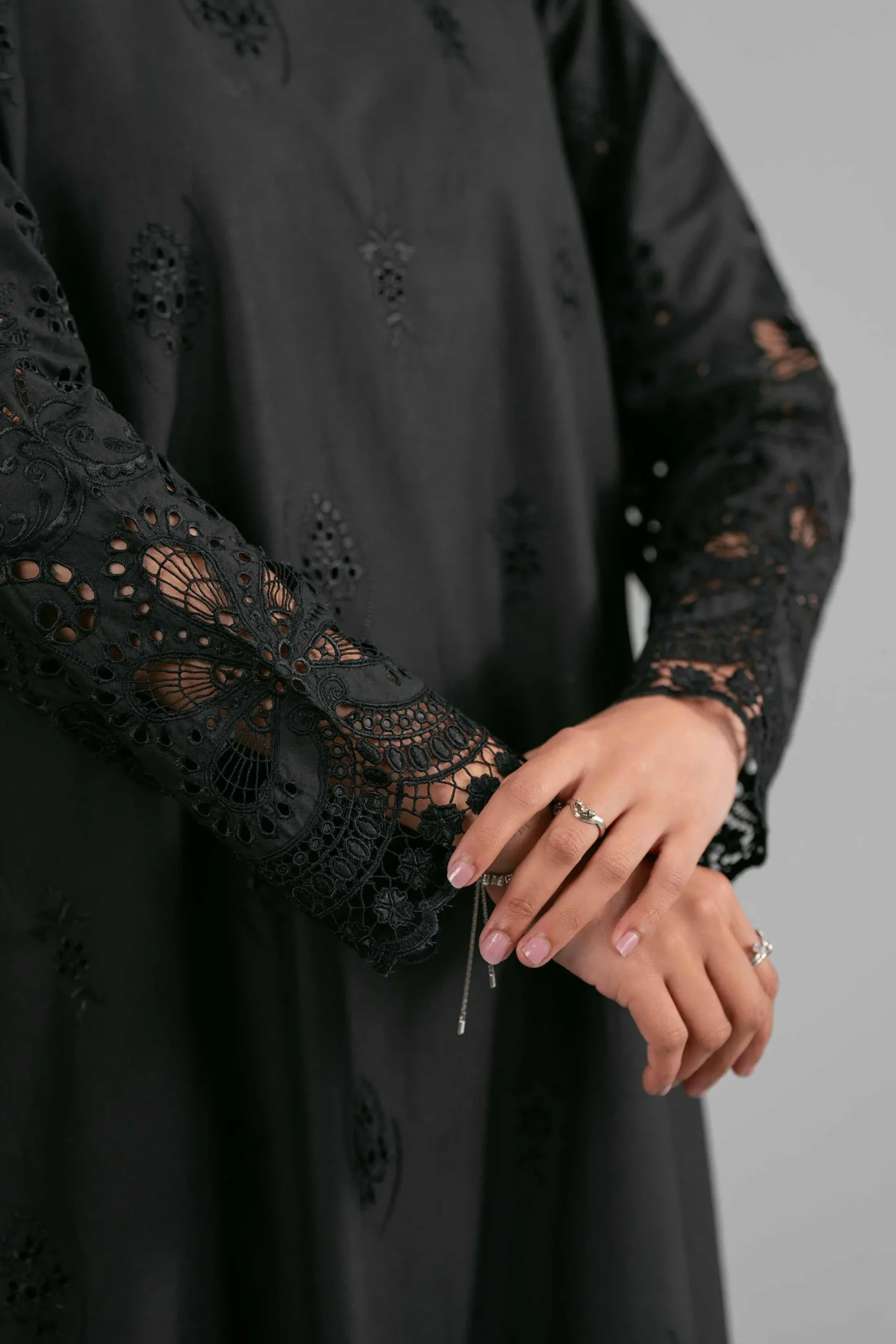 3 Piece - Printed Embroidered Suit - 42619945