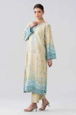 2 Piece - Printed Embroidered Suit - PE26-591