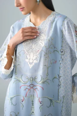 2 Piece - Printed Embroidered Suit - PE26-484