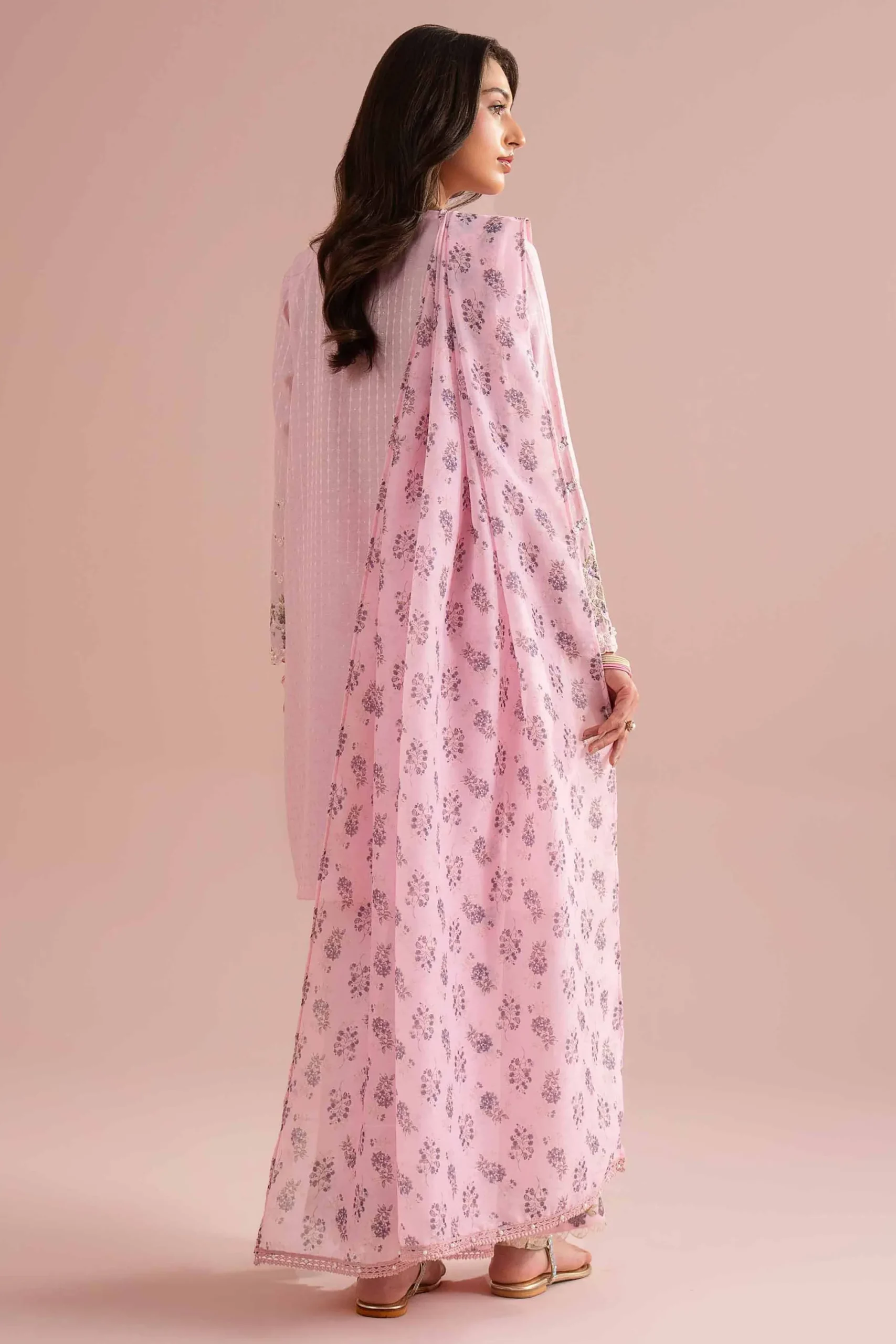 3 Piece - Printed Embroidered Suit - PE26-116