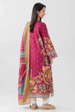 2 Piece - Printed Embroidered Suit - PE26-136