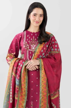 2 Piece - Printed Embroidered Suit - PE26-136