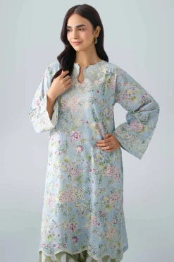 2 Piece - Printed Embroidered Suit - PE26-587